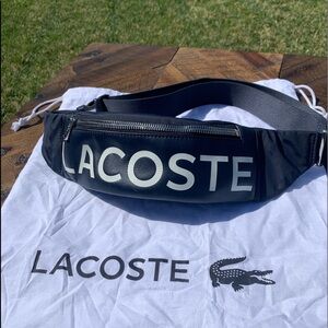 Lacoste: Men's Signature Leather Zip Fanny Pack (Sold Out on Website)
